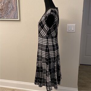 Taylor-Black and White Plaid Women's Dress a classic